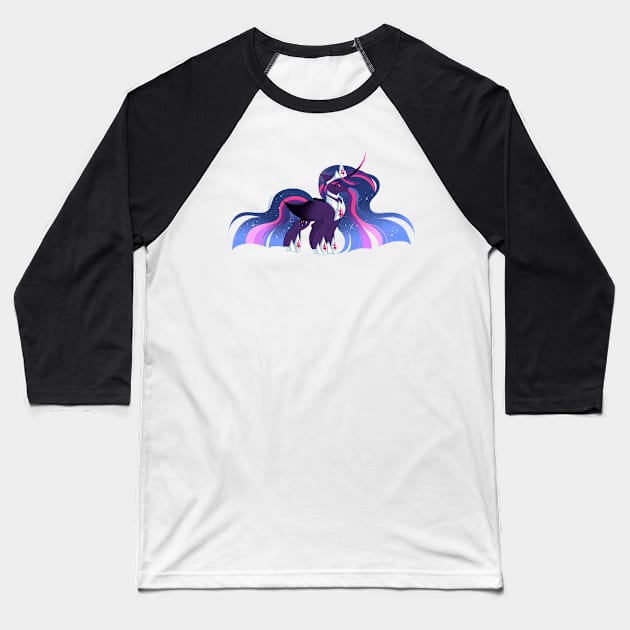 Everlight Everlasting the Alicorn Baseball T-Shirt by Marie Oliver